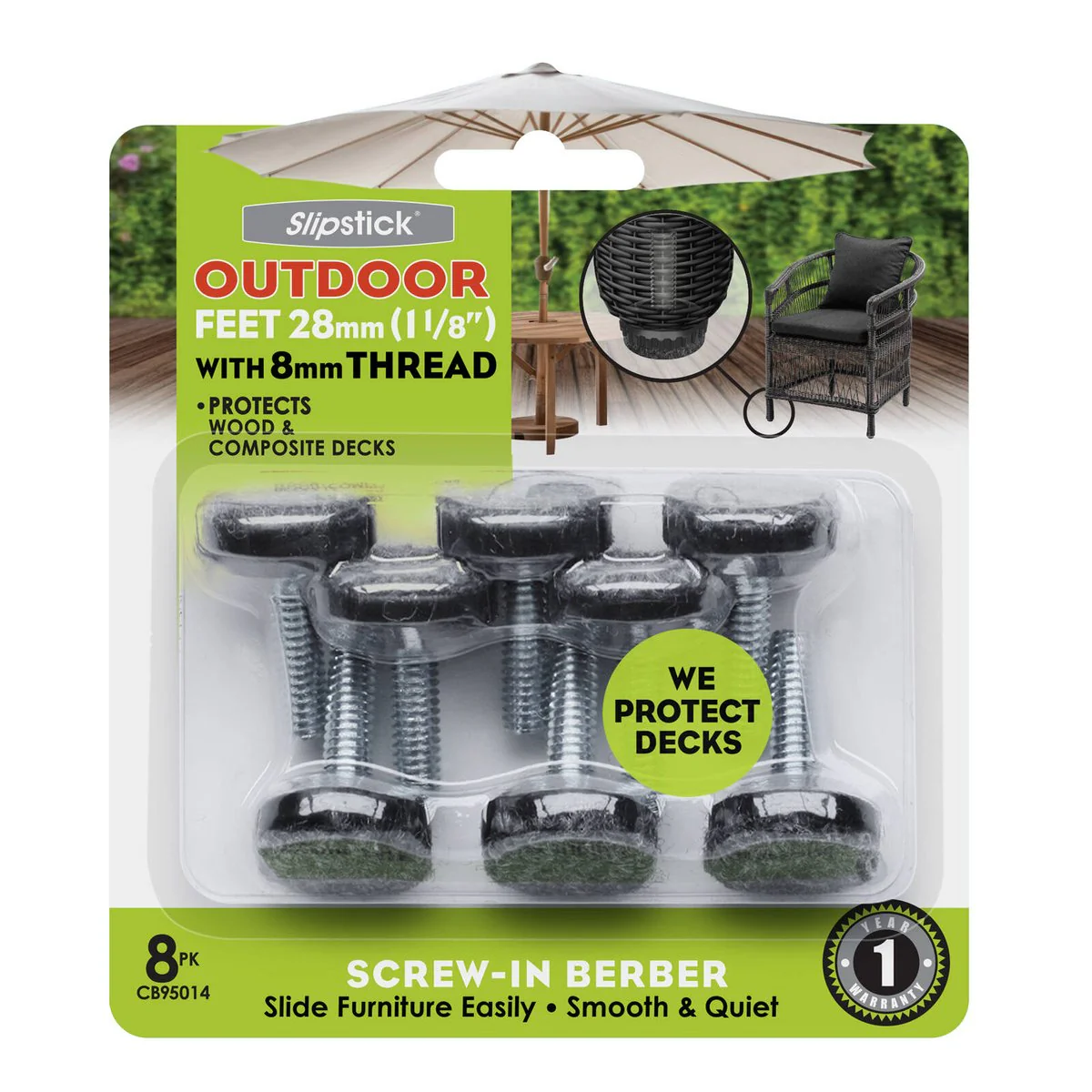 Slipstick Clear Outdoor Screw in Berber 28mm - Floor Protection - Weatherproof - Image 3