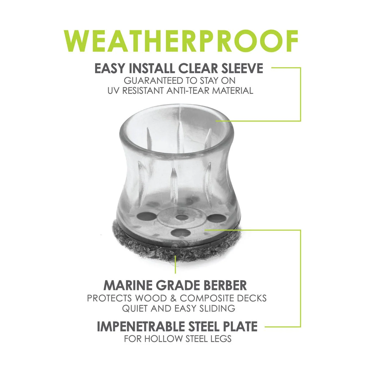 Slipstick Clear Sleeve Outdoor Berber 23-29 mm Diameter - Weatherproof Protection - Image 4