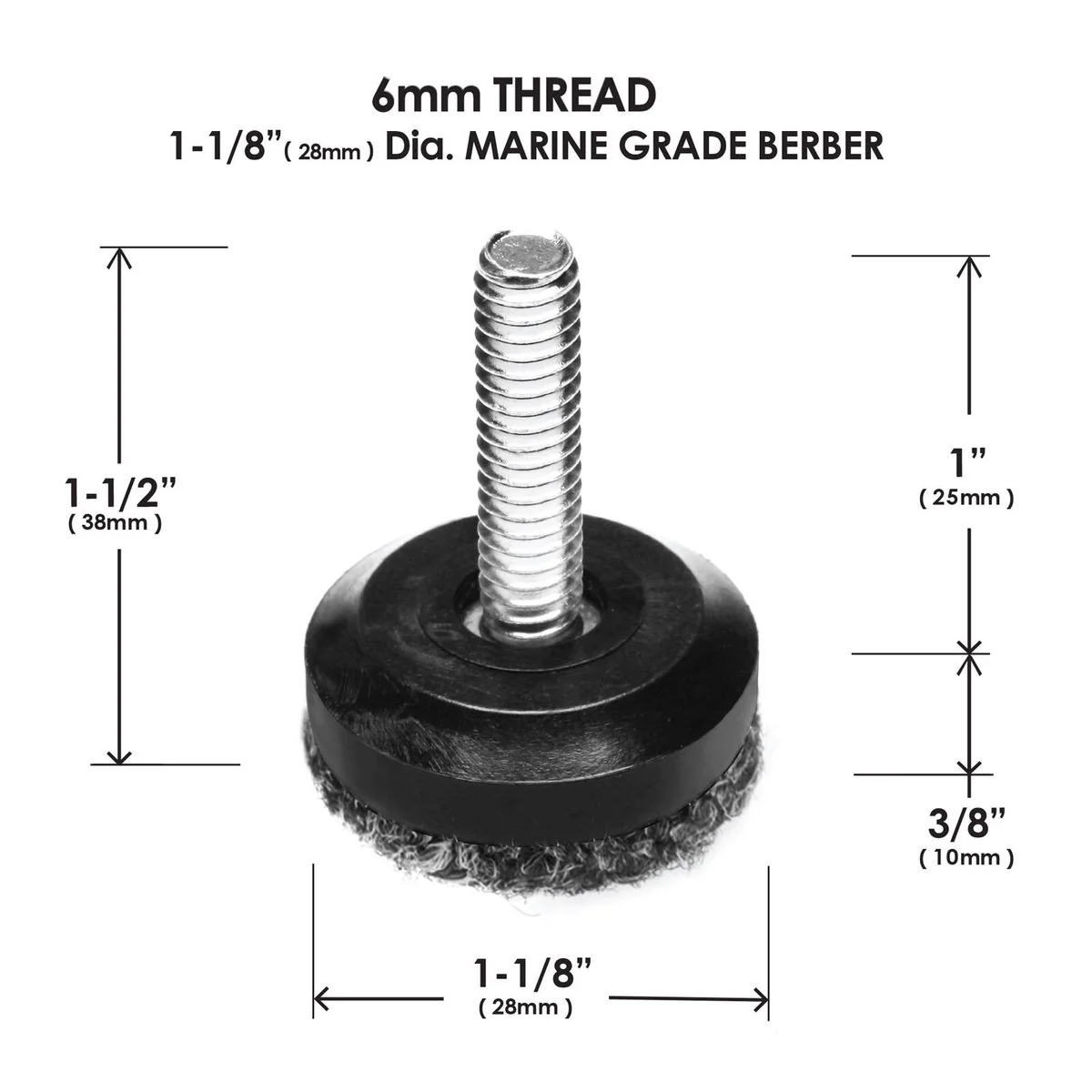 Slipstick M8 Clear Screw Outdoor Tread Berber 28mm - Weatherproof Floor Protection - Image 2