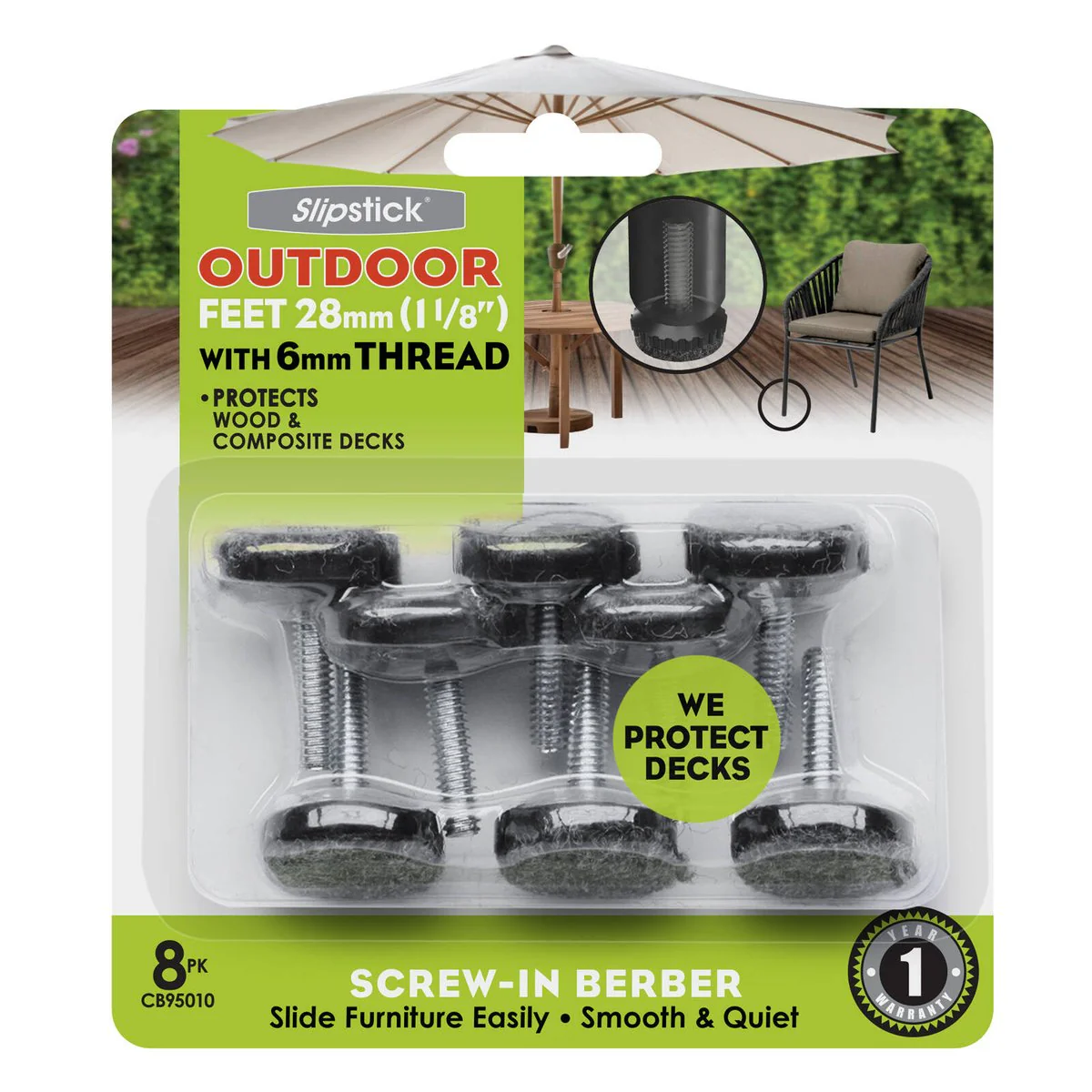 Slipstick M8 Clear Screw Outdoor Tread Berber 28mm - Weatherproof Floor Protection - Image 3