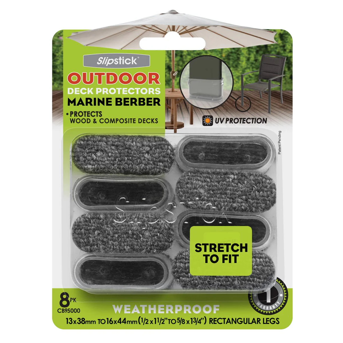 Slipstick Outdoor Berber Clear Sleeve 16x44mm - 16 Pack - Floor Protection - Image 3