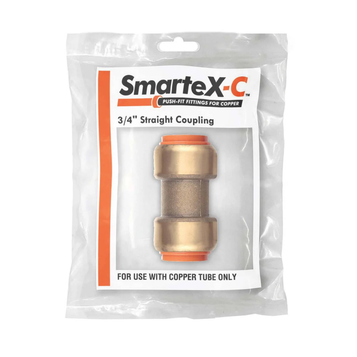 Smartex Copper 15mm Straight Coupling - Lead Free Brass - Push-Fit - 1 Pack - Image 3