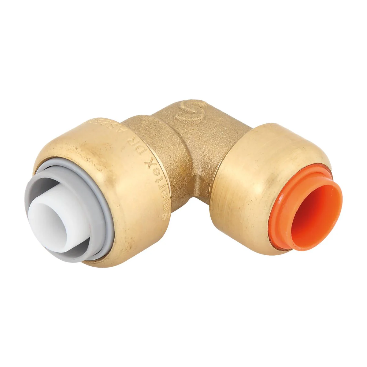 Smartex Pex Copper Conversion Elbow 16 x 15mm - Push-Fit - Lead-Free Brass