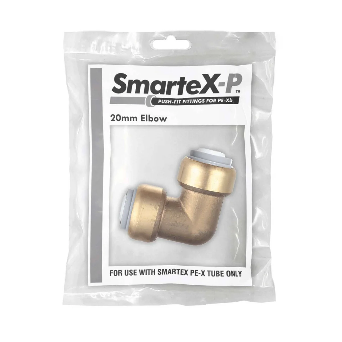 Smartex Pex Elbow Fitting - 20mm - Lead Free Brass - Push-Fit - WaterMark Certified - Image 2