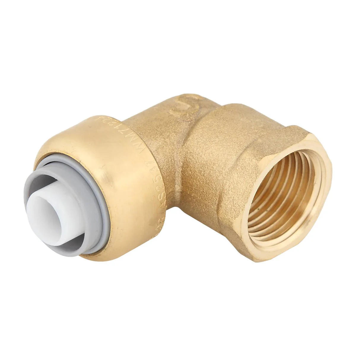 Smartex Pex Female Elbow - 16 x 15mm - Lead Free Brass - Push-Fit Fitting