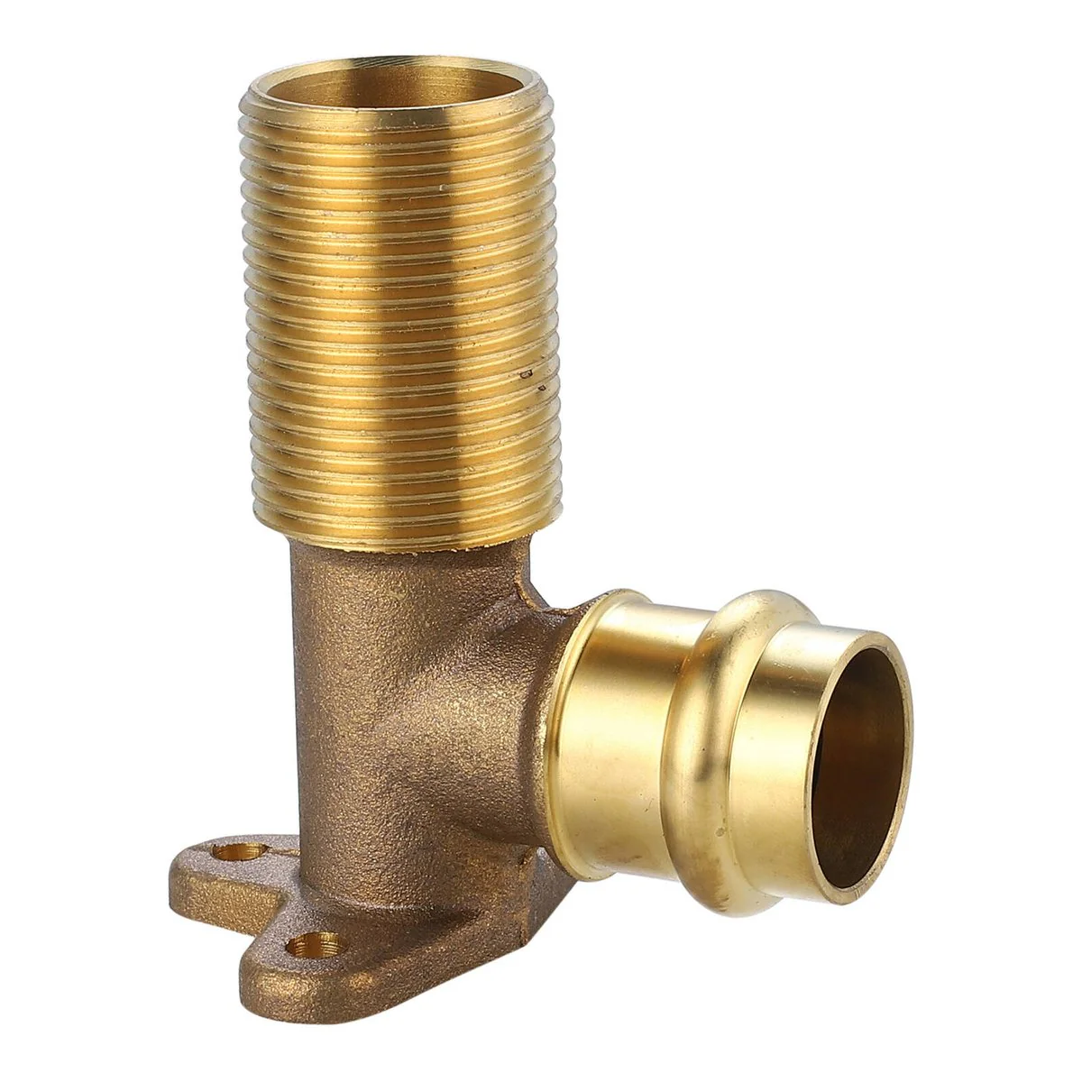 Smartex Press Male Back Plate Elbow 20 x 20mm - Lead-Free Brass - Flame-Free Installation