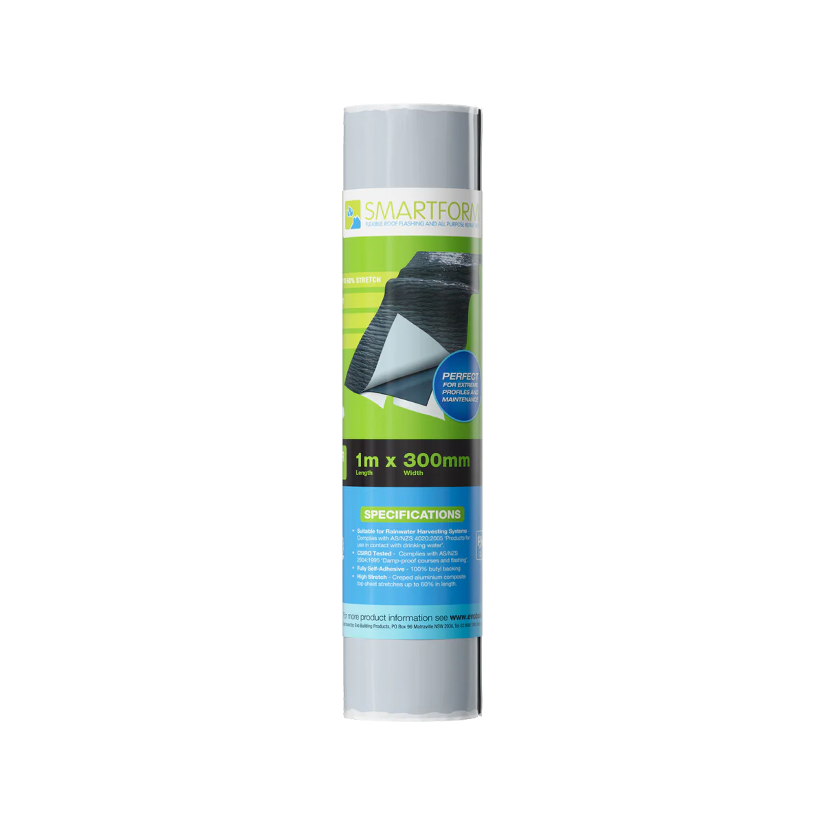 Smartform Black Lead Free Flashing 300mm x 1m - Flexible Waterproof Seal