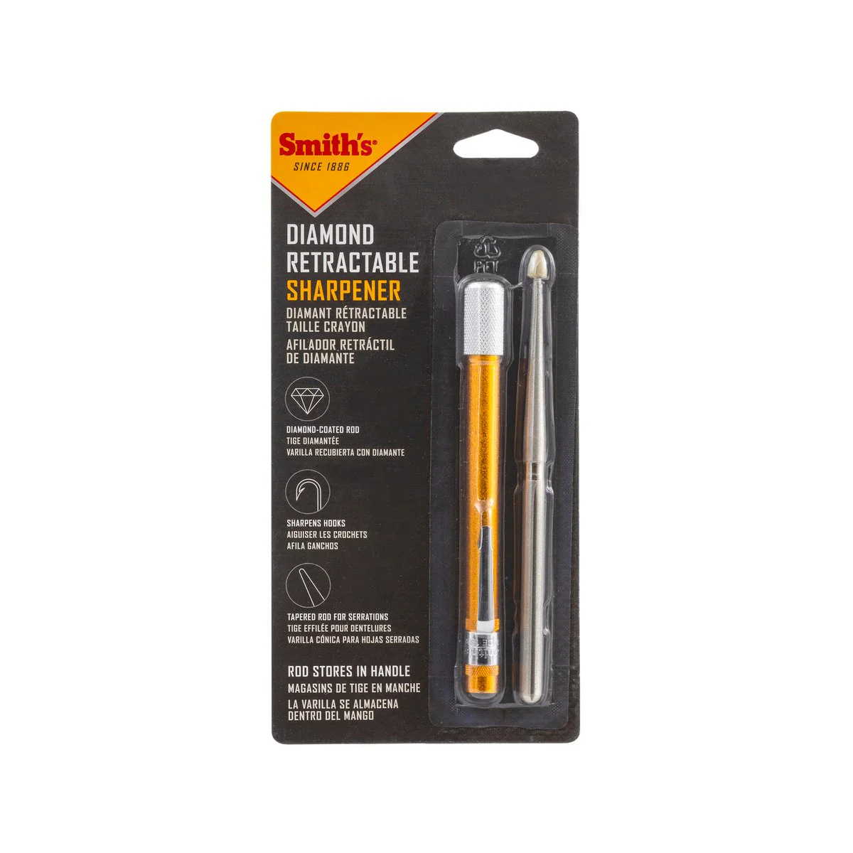 Smith S Diamond Retractable Sharpener - Compact Knife Sharpener 12.7mm - Image 2