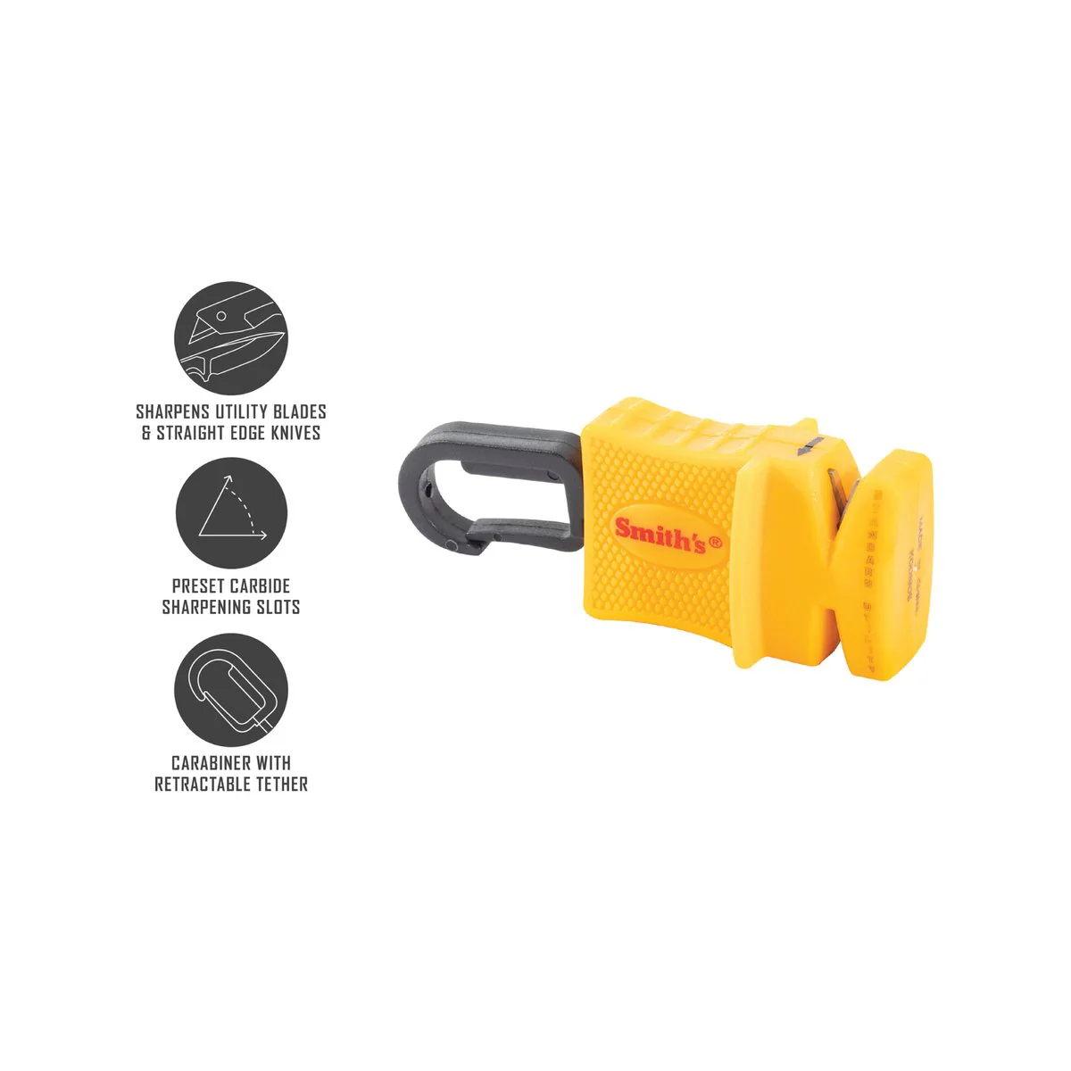 Smith S Edgework Utility Knife Sharpener - 20" Tether - Non-Slip Grip - Image 4