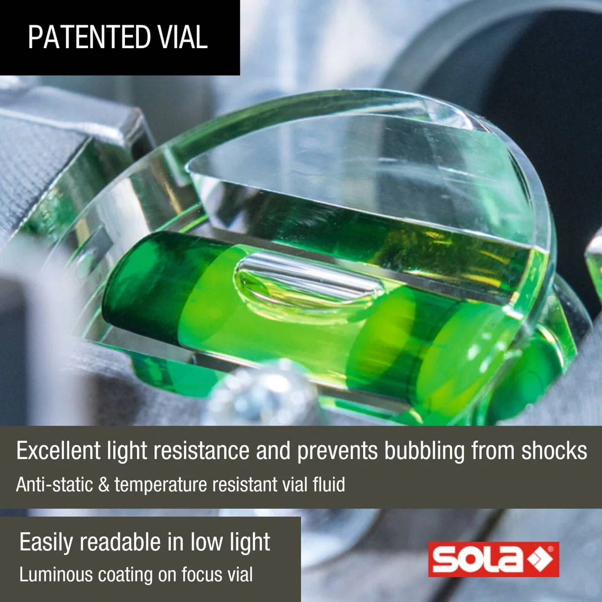 Sola Spirit Level 80cm Red - 3 Patented Vials - Precision Measuring Tool - Image 5