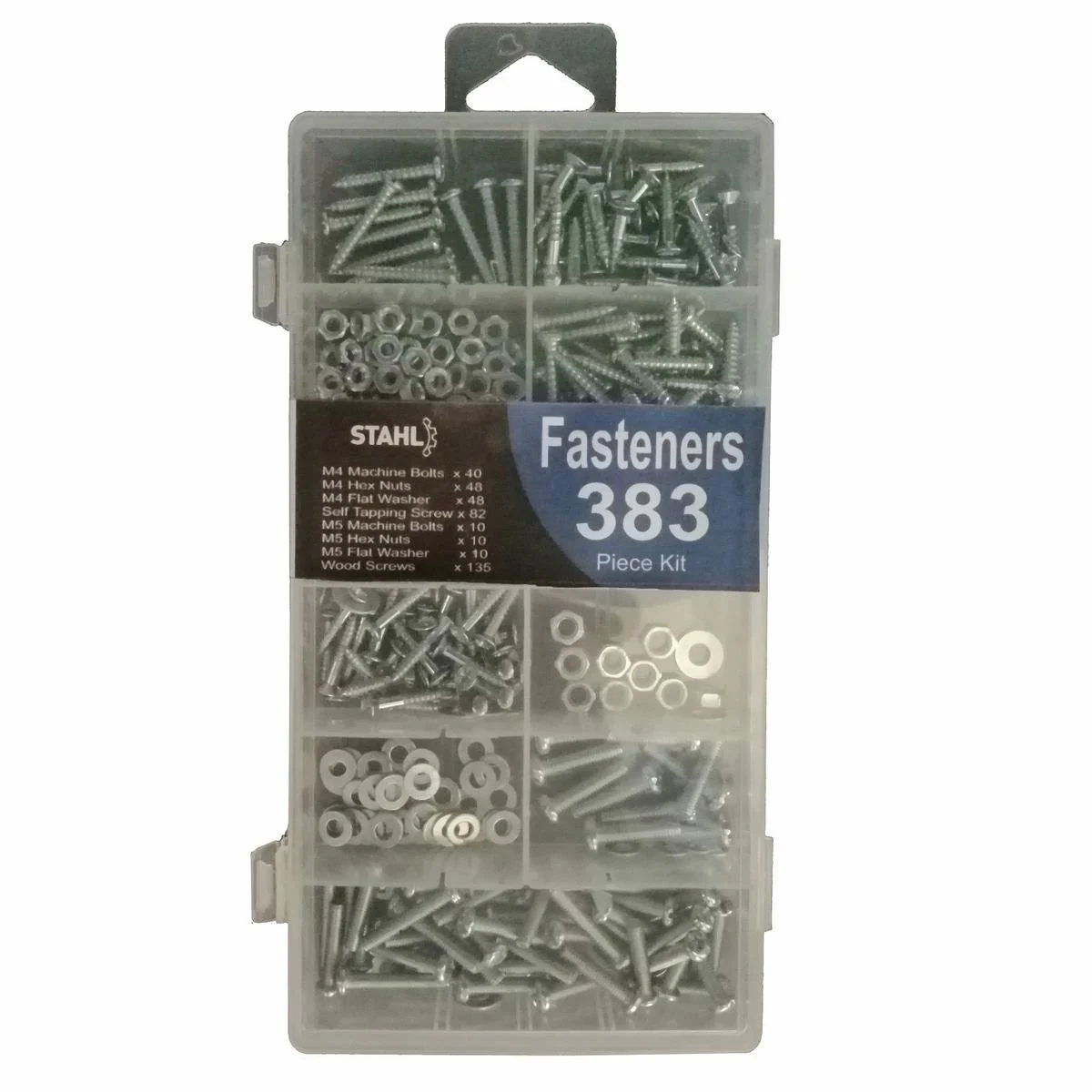 Stahl 383 Piece Assorted Fasteners Kit - Metal - Easy To Carry - Handy