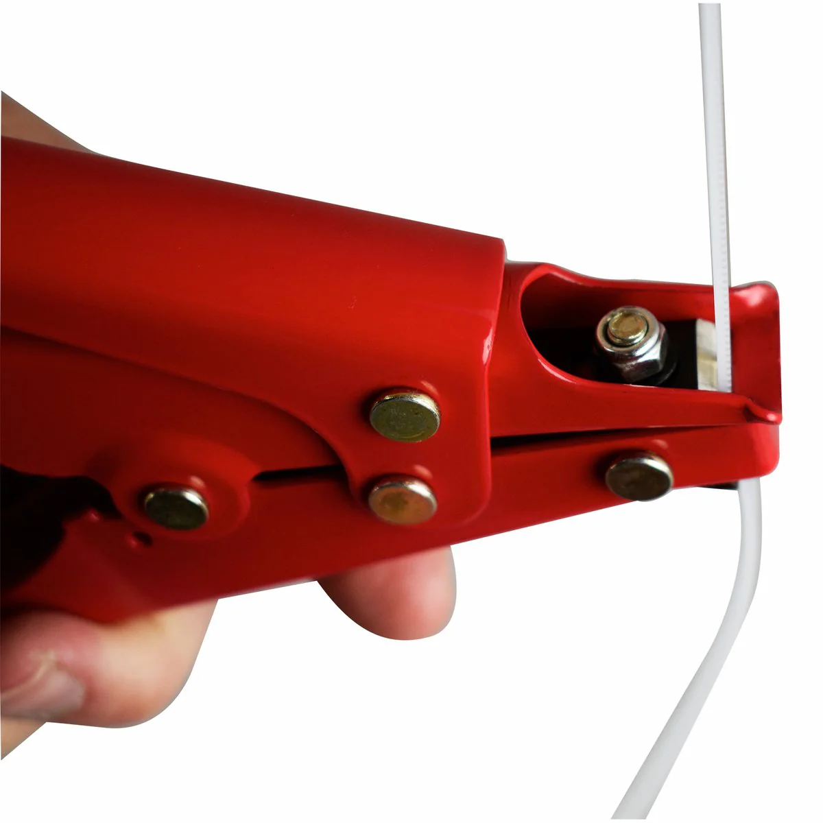 Stahl Nylon Cable Tie Tensioning Tool and Cutter - 2.4mm to 9mm - Red - Image 2