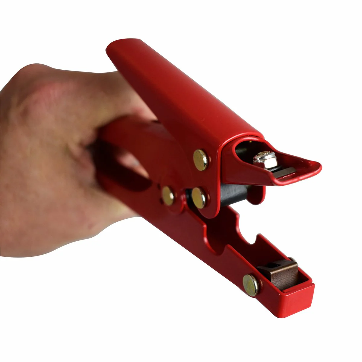 Stahl Nylon Cable Tie Tensioning Tool and Cutter - 2.4mm to 9mm - Red - Image 5