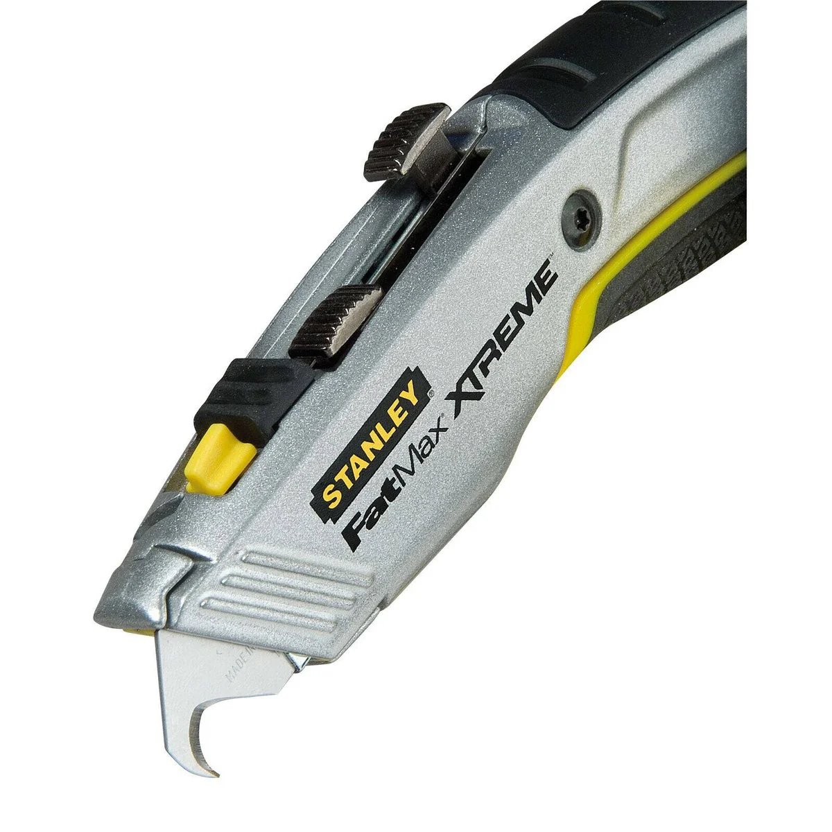 Stanley Fatmax Xtreme Retractable Knife 10-789 - Twin Blade - 11 Blade Capacity - Rubber Grip - 88mm x 25mm x 232mm - Image 2