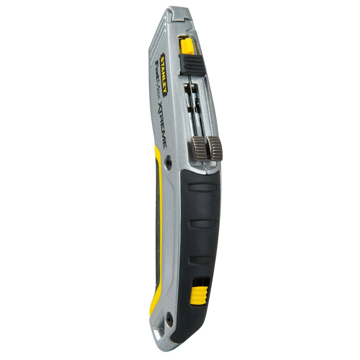 Stanley Fatmax Xtreme Retractable Knife 10-789 - Twin Blade - 11 Blade Capacity - Rubber Grip - 88mm x 25mm x 232mm - Image 3
