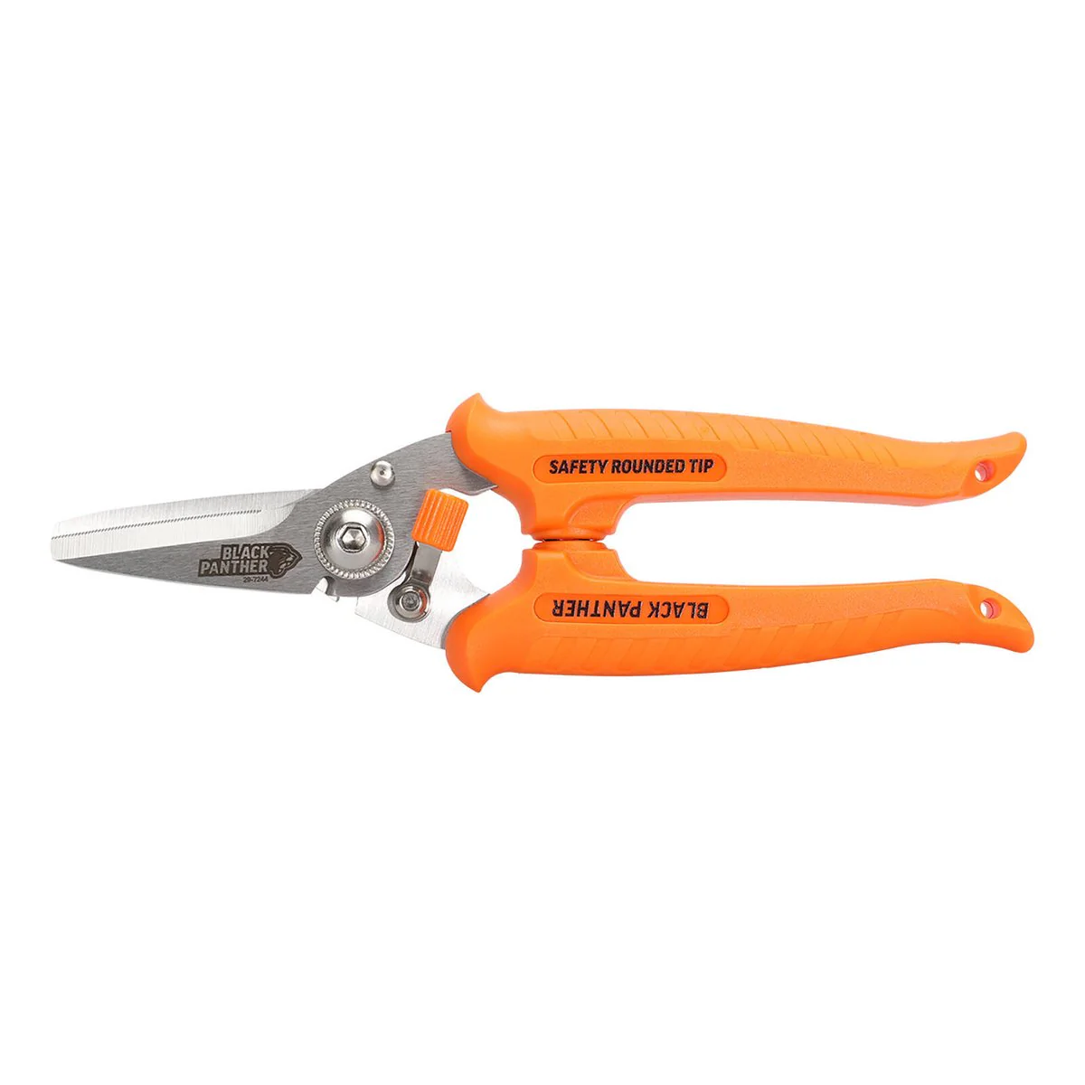 Sterling Black Panther Industrial Snips - 180mm - Safety Rounded Tip - Black - Durable Stainless Steel