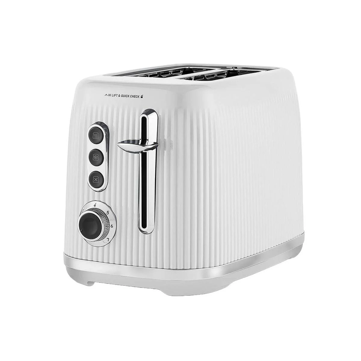 Sunbeam White Brightside 2 Slice Toaster - 327mm x 225mm x 206mm - Even Toasting