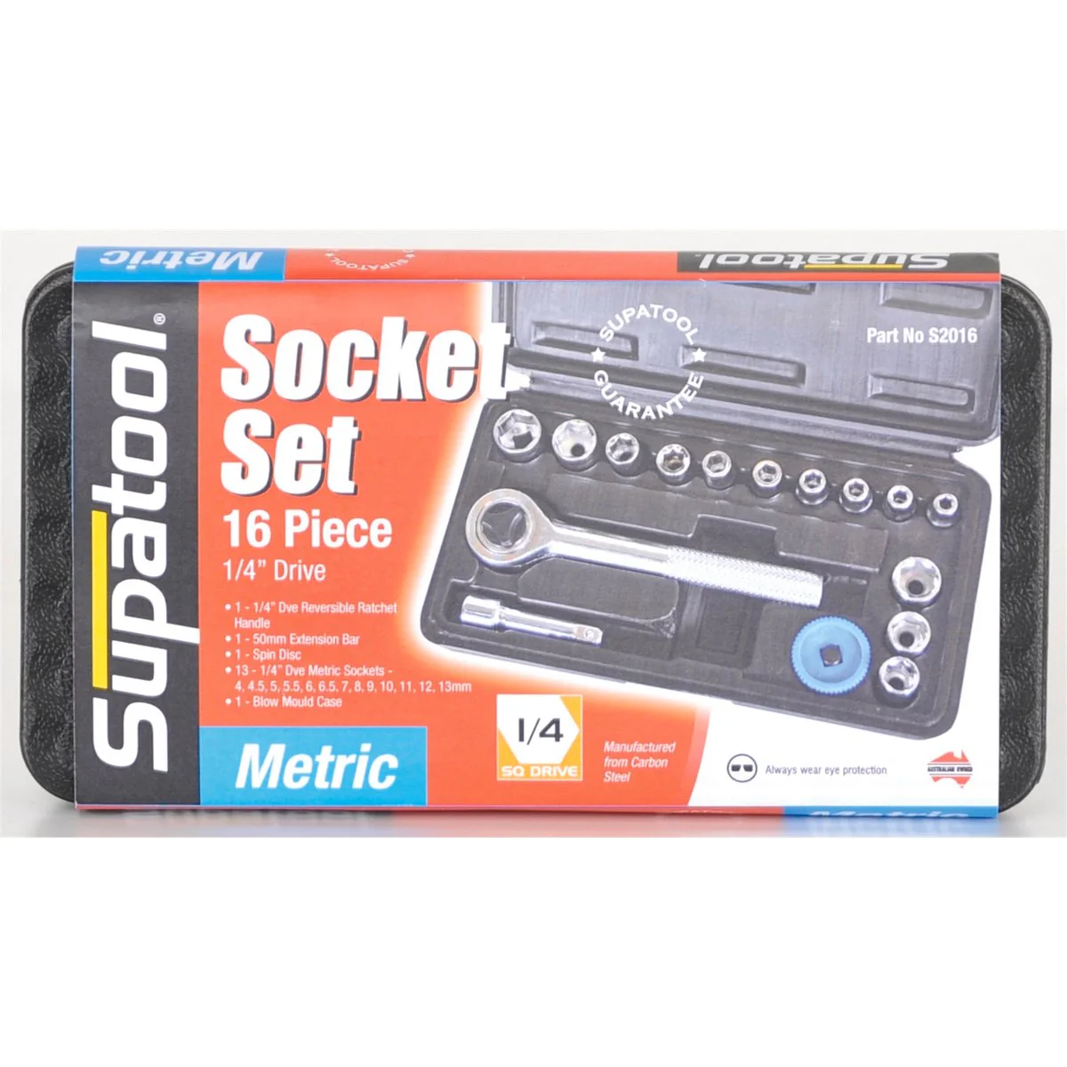 Supatool Socket Set - 16 Piece - Carbon Steel - DIY Use - Image 2