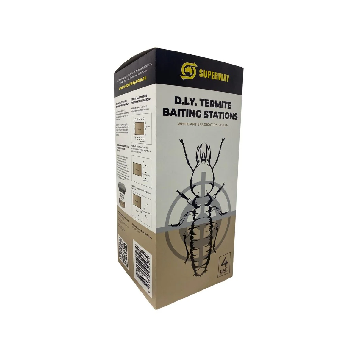 Superway DIY Termite Bait Station 4 Pack - 155mm x 350mm x 155mm - Outdoor Use - Image 2