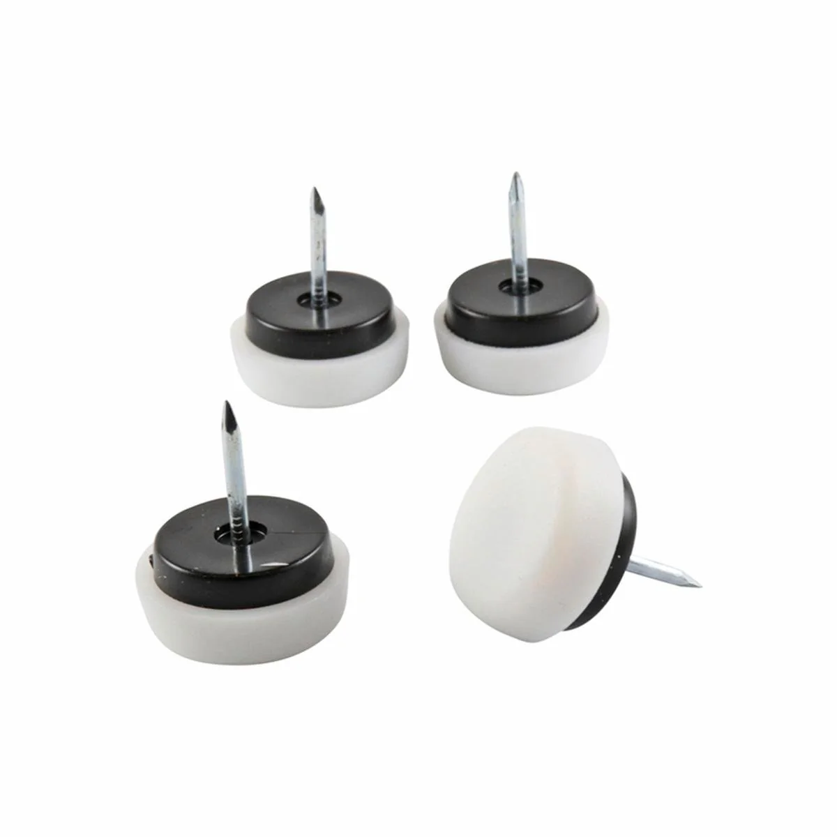 Surface Gard 22mm White Plastic Cushioned Glide 4 Pack - Floor Protection