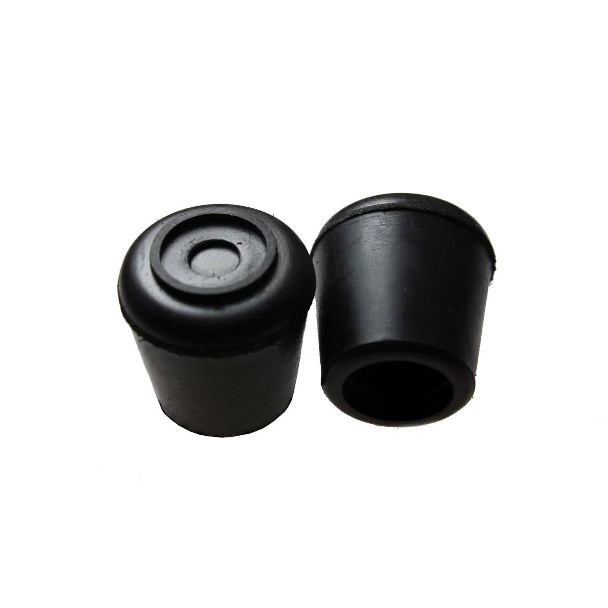 Surface Gard 6mm Black Round Rubber Chair Tips 4 Pack - Floor Protection