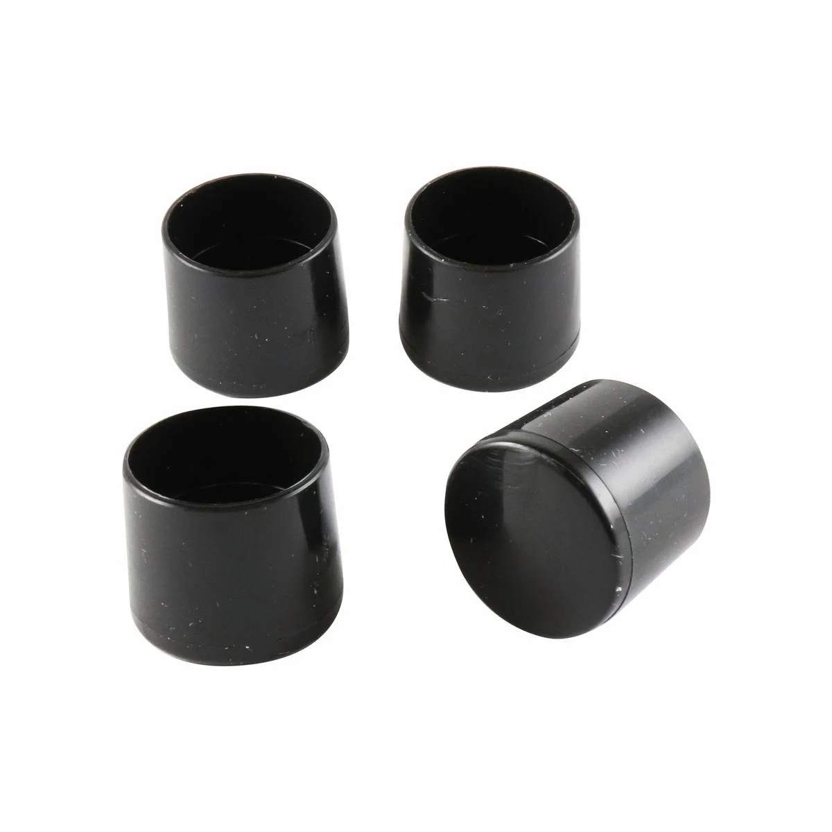 Surface Gard Black Round Plastic Chair Tips 19mm - 4 Pack