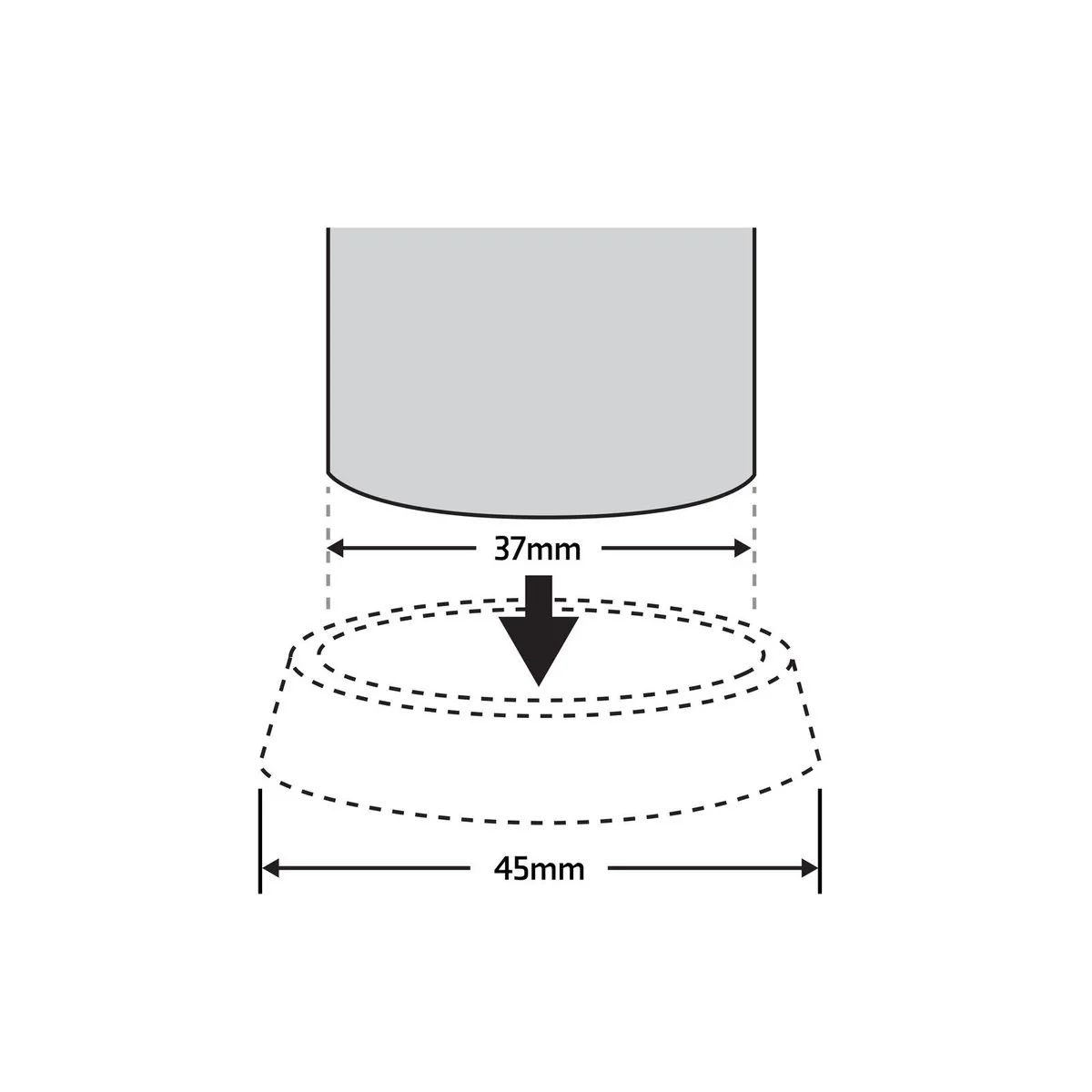 Surface Gard Clear Plastic Round Castor Cup 4 Pack - 37mm - Transparent - Image 3