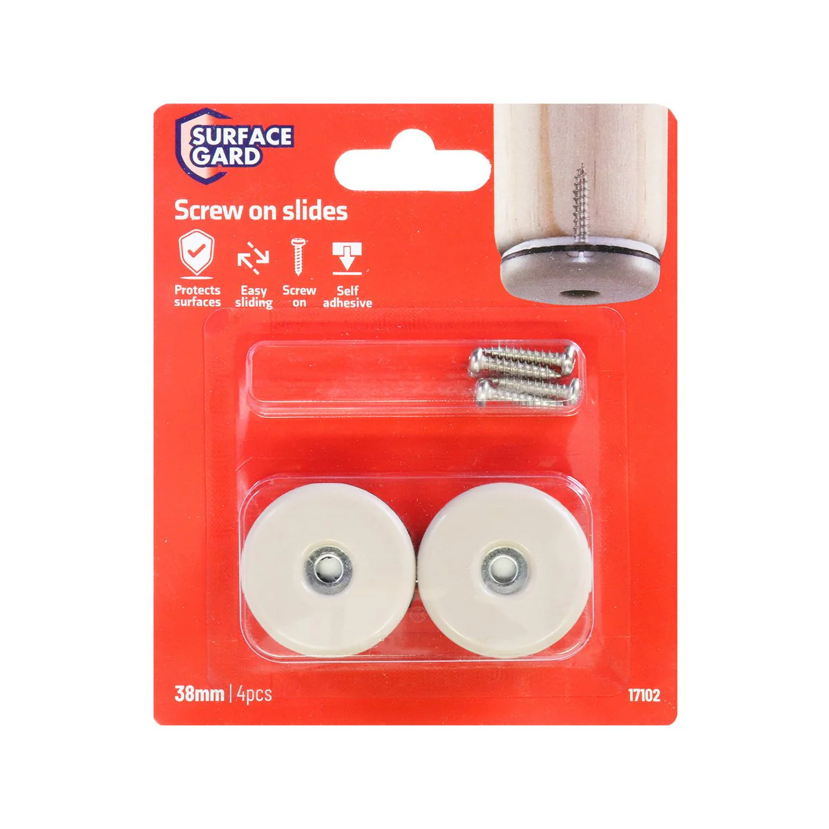 Surface Gard Slide Glide - 38mm - Rubber - Easy Installation - 4 Pack - Image 4