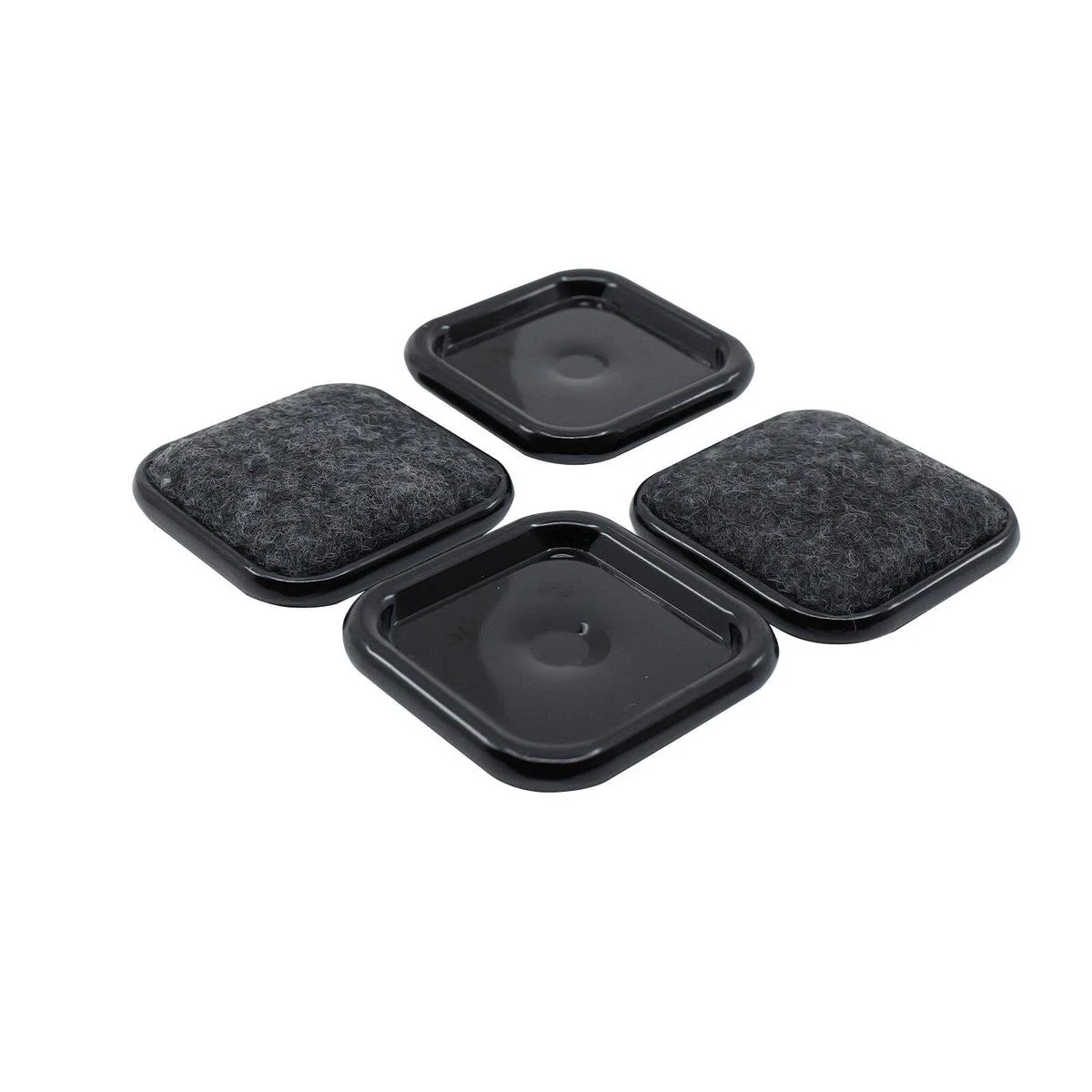 Surface Gard Square Carpet Castor Cup 38x38mm 4 Pack - Floor Protection