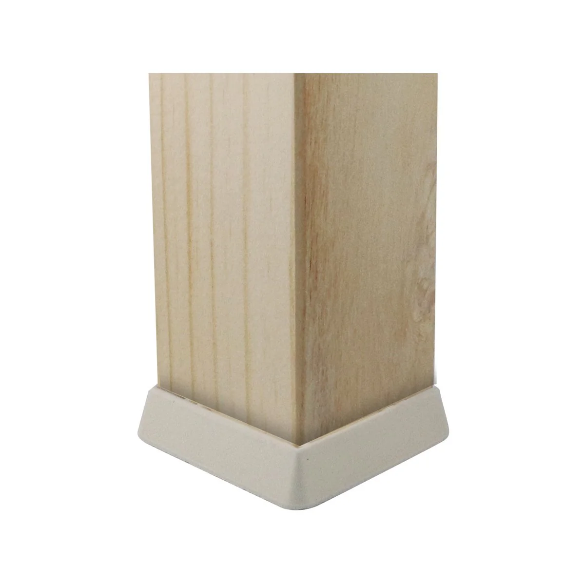 Surface Gard White Rubber Base Castor Cup 4 Pack - 40 x 40mm - Image 2