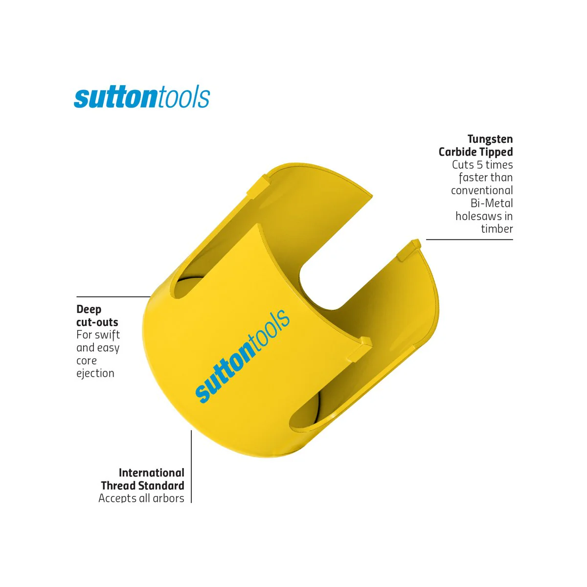 Sutton Tools 102mm Tct Multi Purpose Seamless Holesaw - Red - Image 3