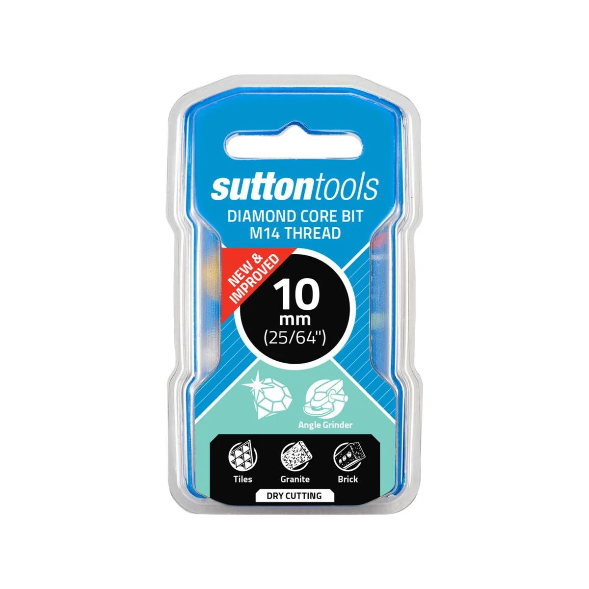 Sutton Tools 10mm M14 Diamond Core Bit - Steel - 35mm Cutting Depth