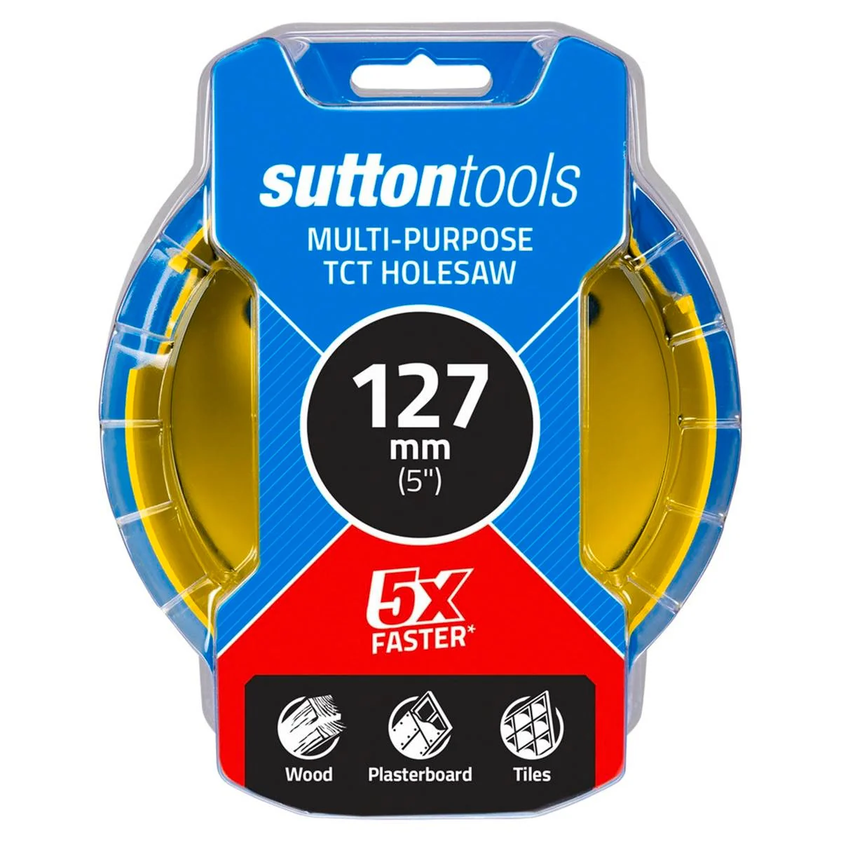 Sutton Tools 127mm Tct Multi Purpose Seamless Holesaw - Red