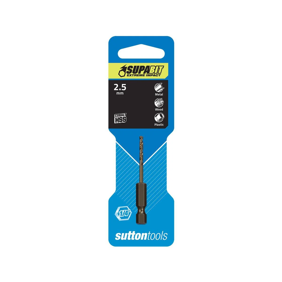 Sutton Tools 2.5mm Supabit Impact Drill Bit - HSS - Durable - Versatile
