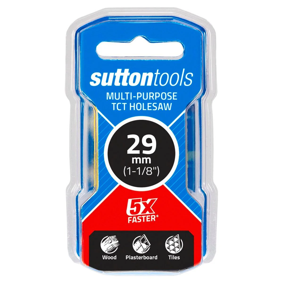 Sutton Tools 29mm Tct Multi Purpose Seamless Holesaw - Red