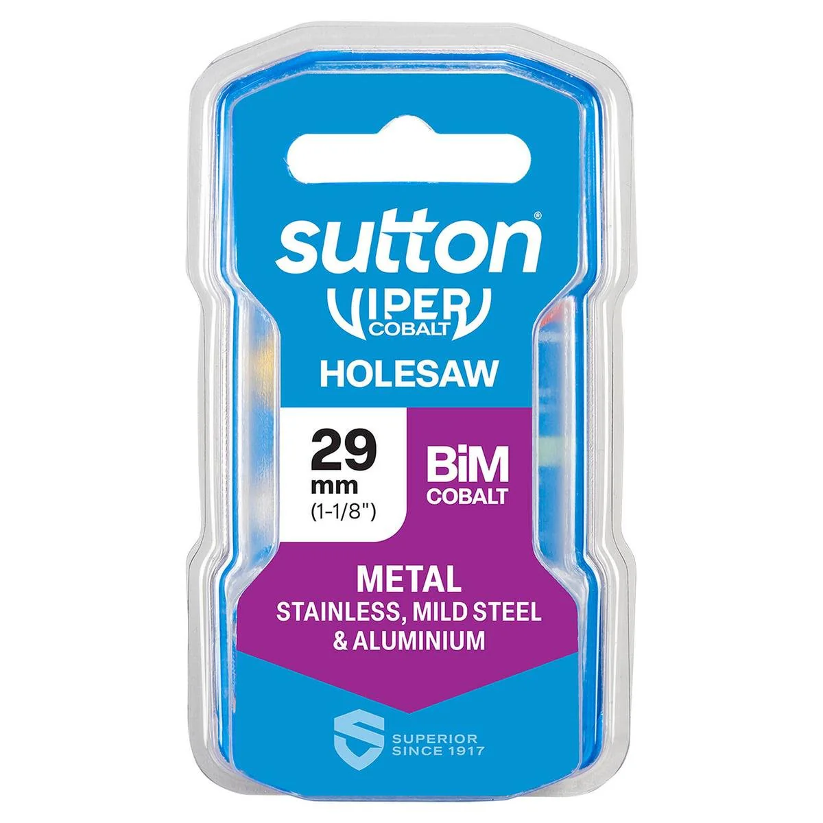 Sutton Tools 29mm Viper Cobalt Bi Metal Holesaw - Durable Cutting Tool
