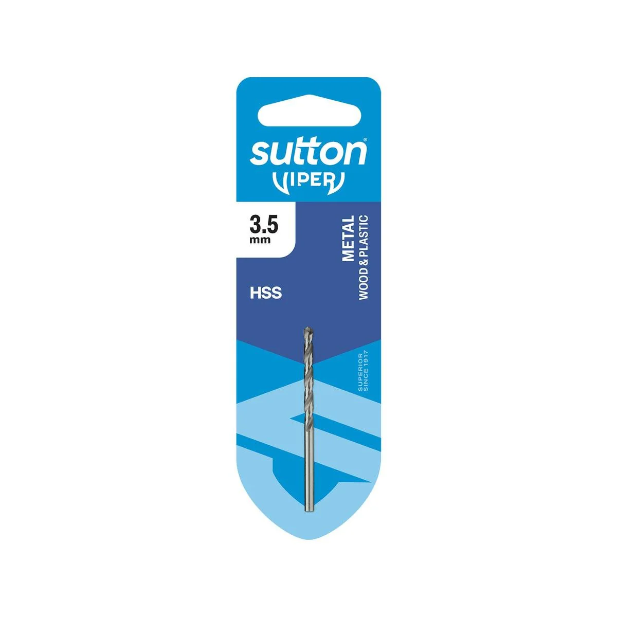 Sutton Tools 3.5mm Viper Jobber Drill Bit - M2 HSS - Fast Drilling