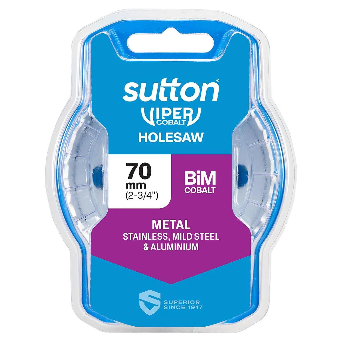 Sutton Tools 70mm Viper Cobalt Bi Metal Holesaw - Durable Cutting Tool