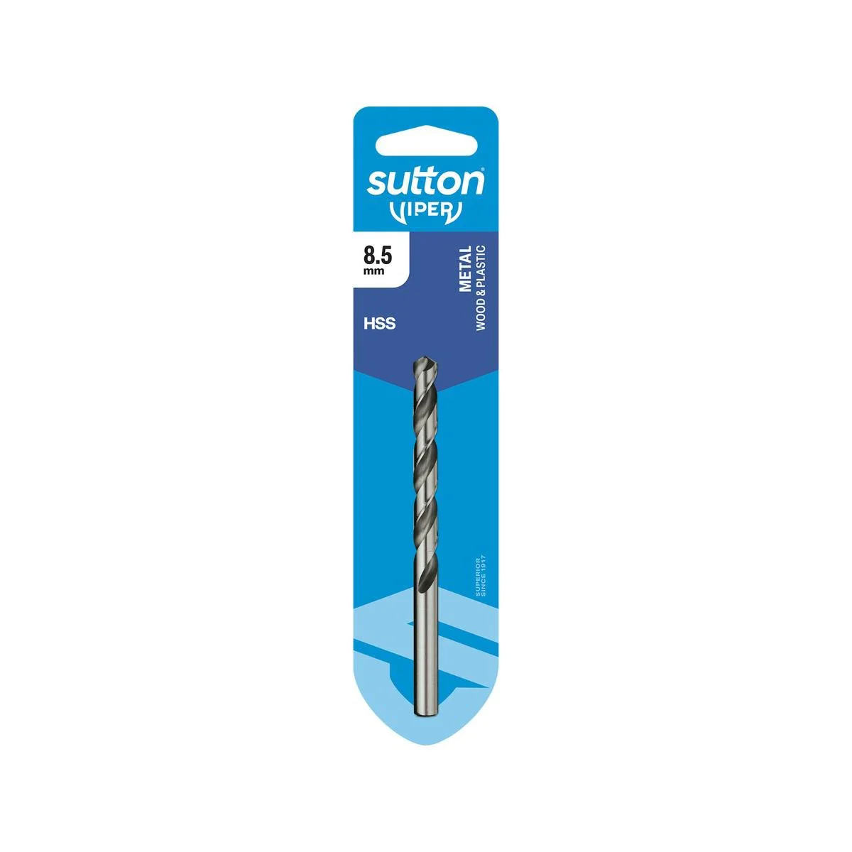 Sutton Tools 8.5mm Viper Jobber Drill Bit - High Speed Steel - Fast Drilling