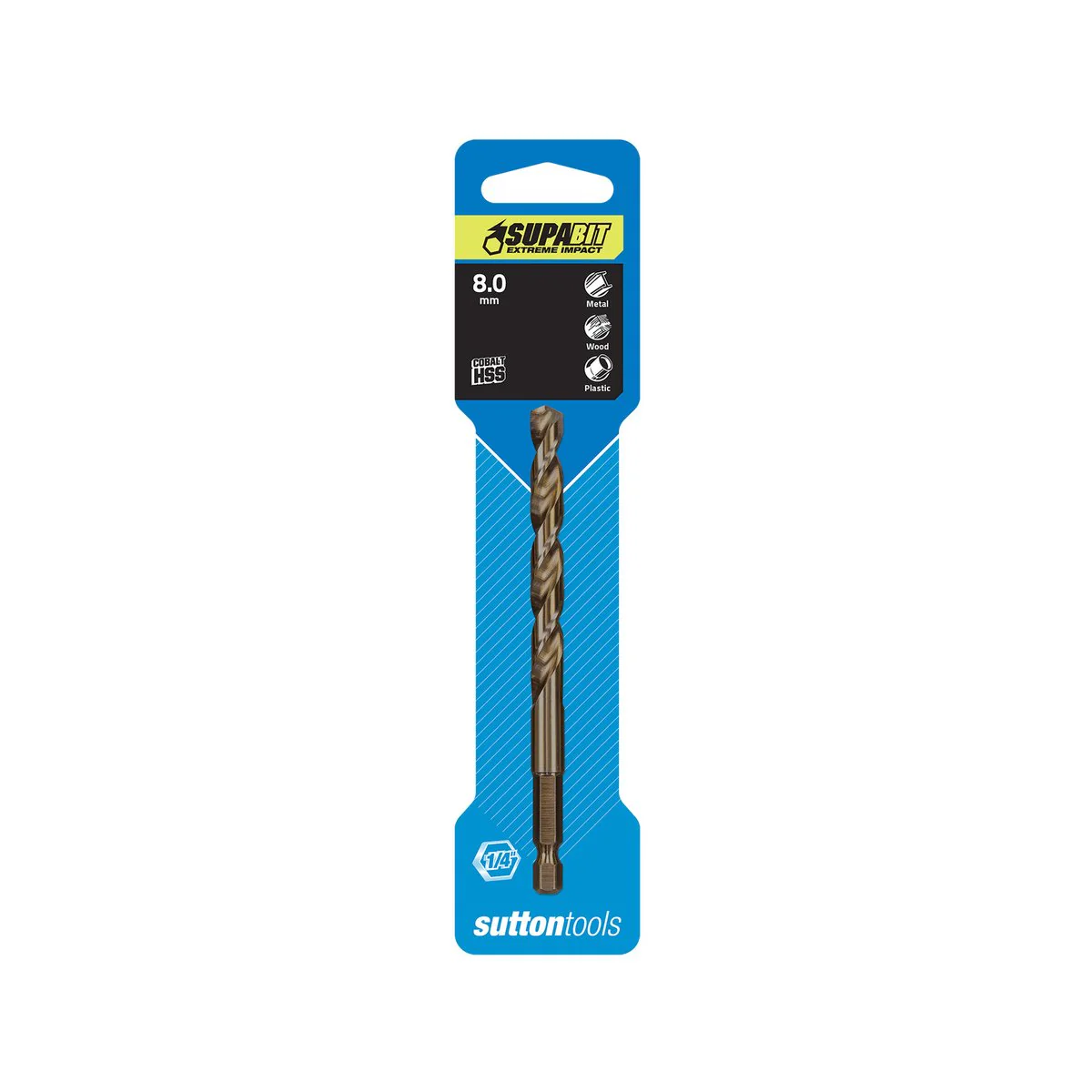 Sutton Tools 8mm Supabit Impact Drill Bit - HSS - Durable - Versatile