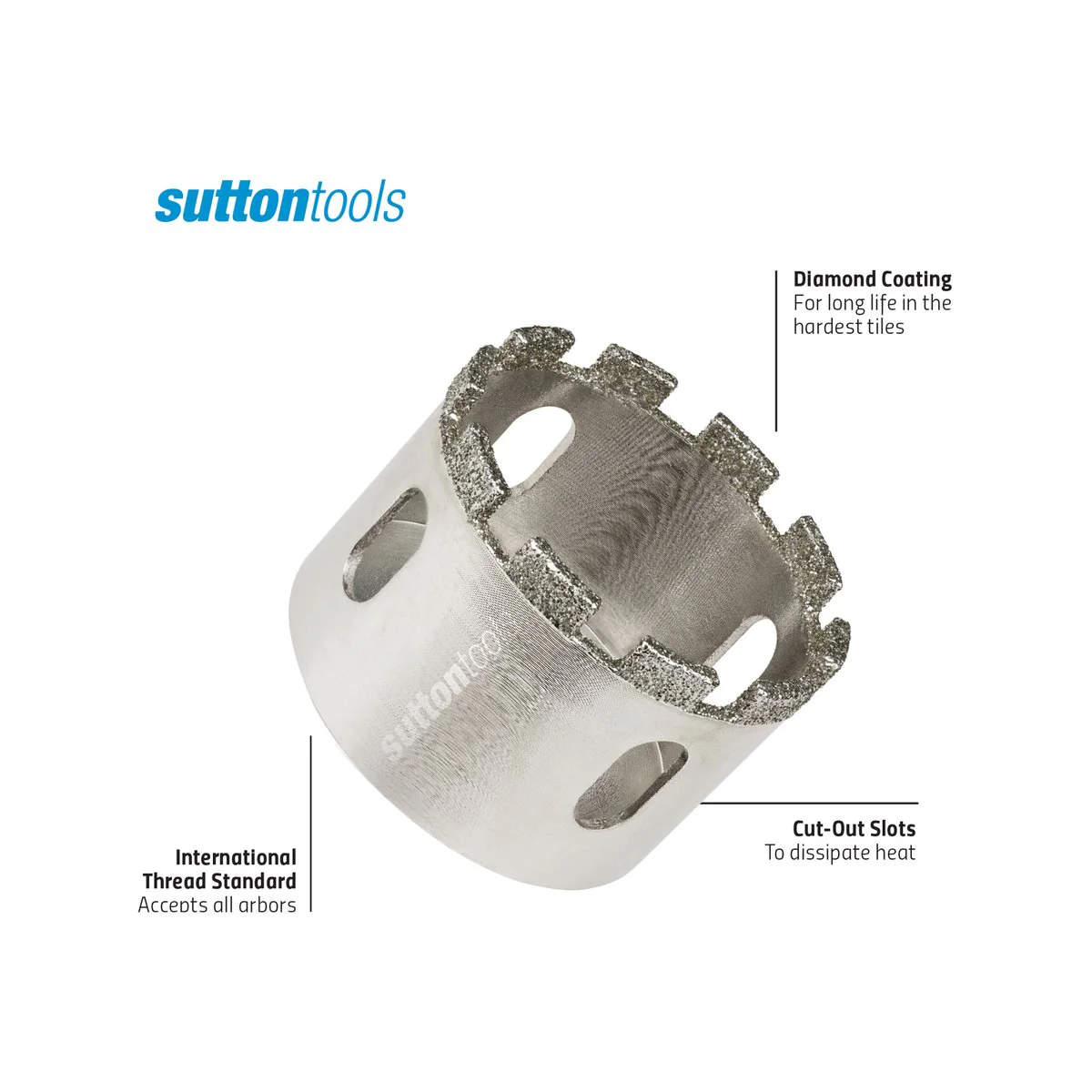 Sutton Tools Diamond Holesaw - 25mm - Steel - Diamond Coated - Image 3