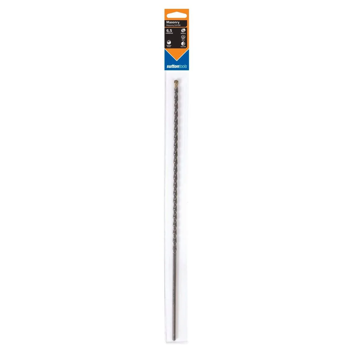 Sutton Tools Masonry Drill Bit - 6.5 x 400mm - Carbide Tip - Aggressive Drilling