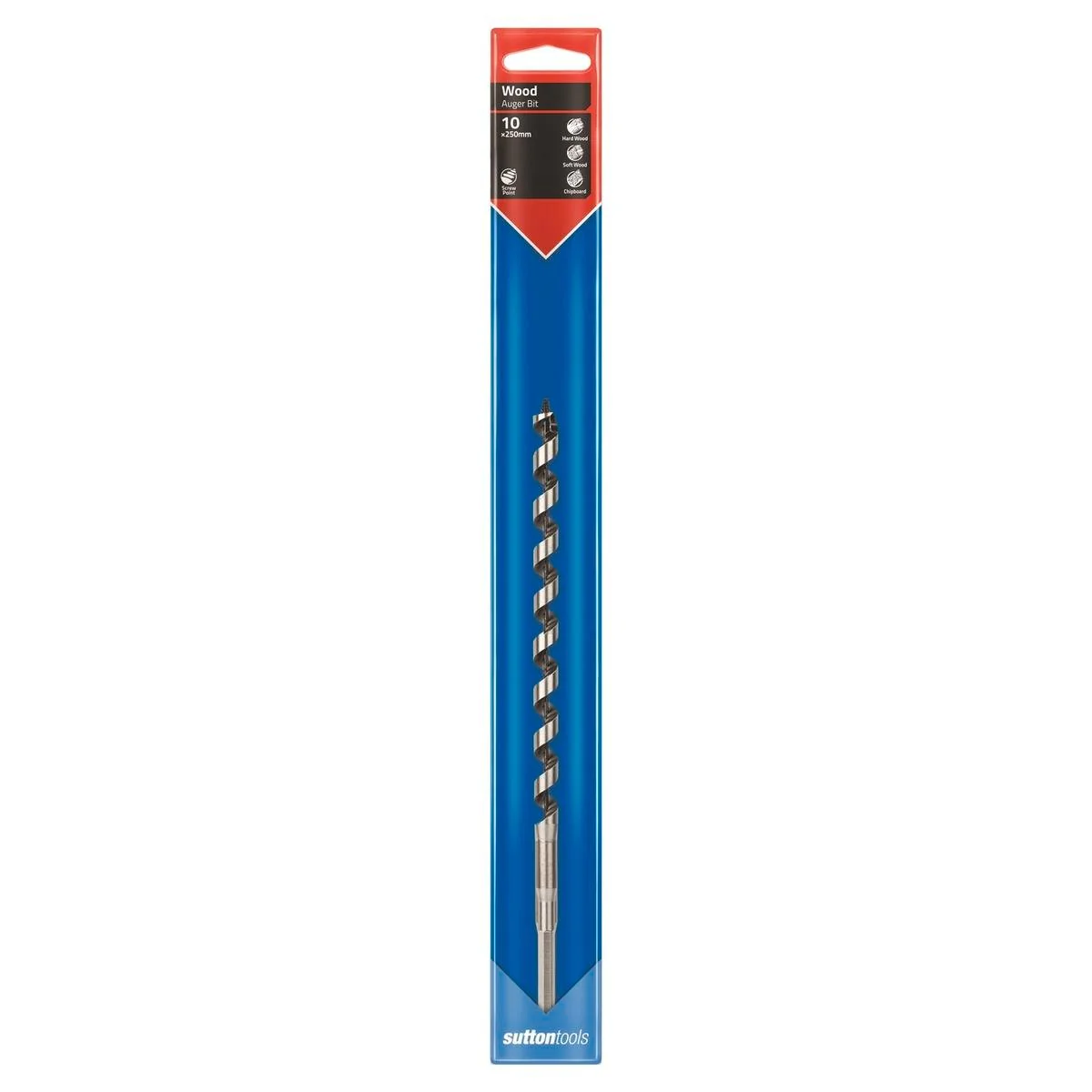 Sutton Tools Medium Auger Bit 250 x 10mm Steel Fast Drilling