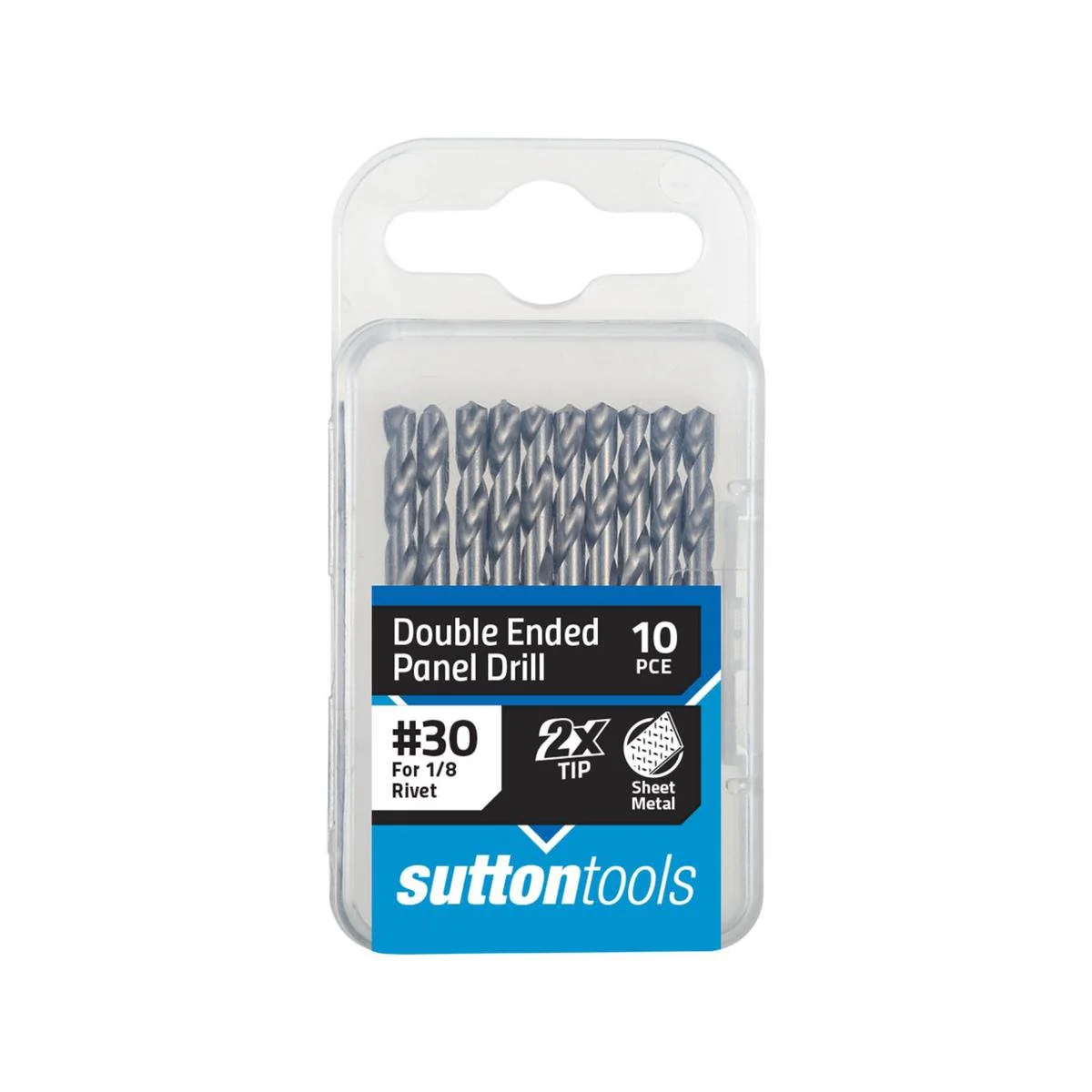Sutton Tools No 30 Double Ended Panel Drill Bit 10 Pack Steel 135˚ Point