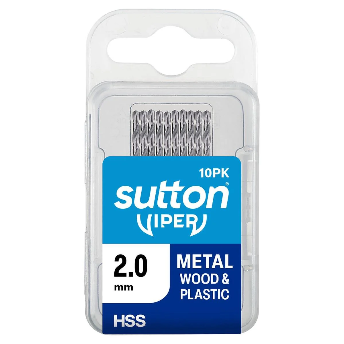 Sutton Tools Viper Drill Bit 10 Pack - 2.0mm - HSS - Precision Drilling