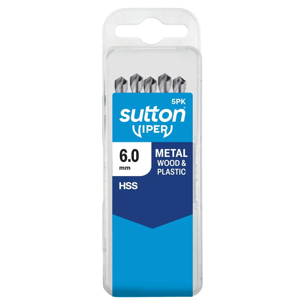 Sutton Tools Viper Metric Drill Bit 5 Pack - 6.00mm - HSS - Fast Drilling