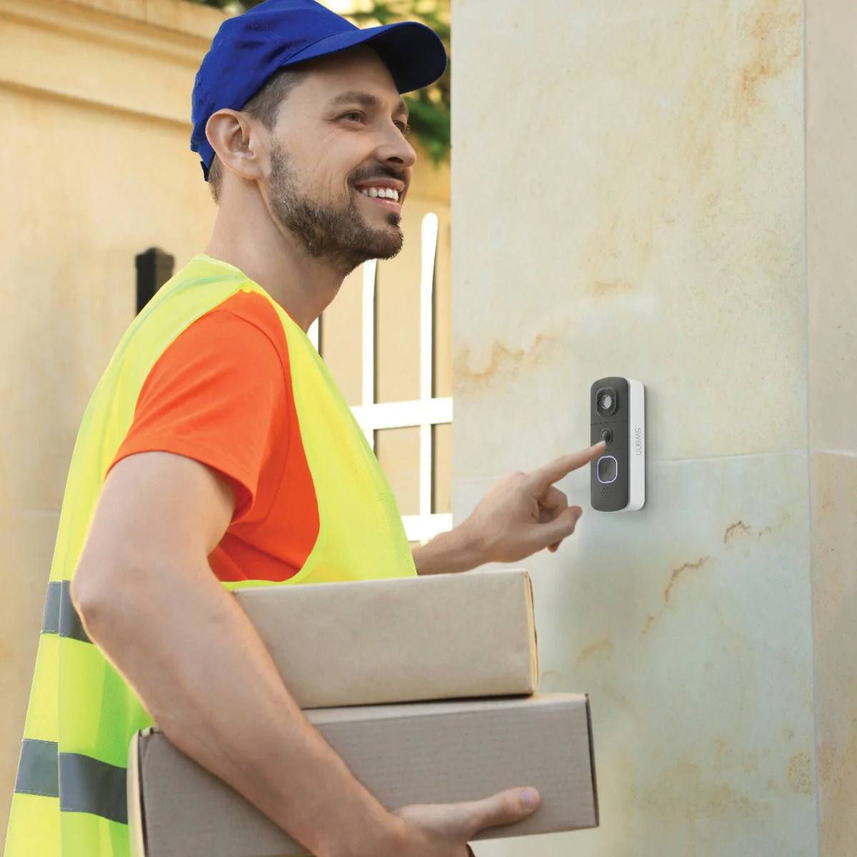 Swann Evo Wireless Video Doorbell with Chime Unit - 1.7MP HD - 140° Viewing Angle - Two-Way Audio - True Detect Sensor - Image 5