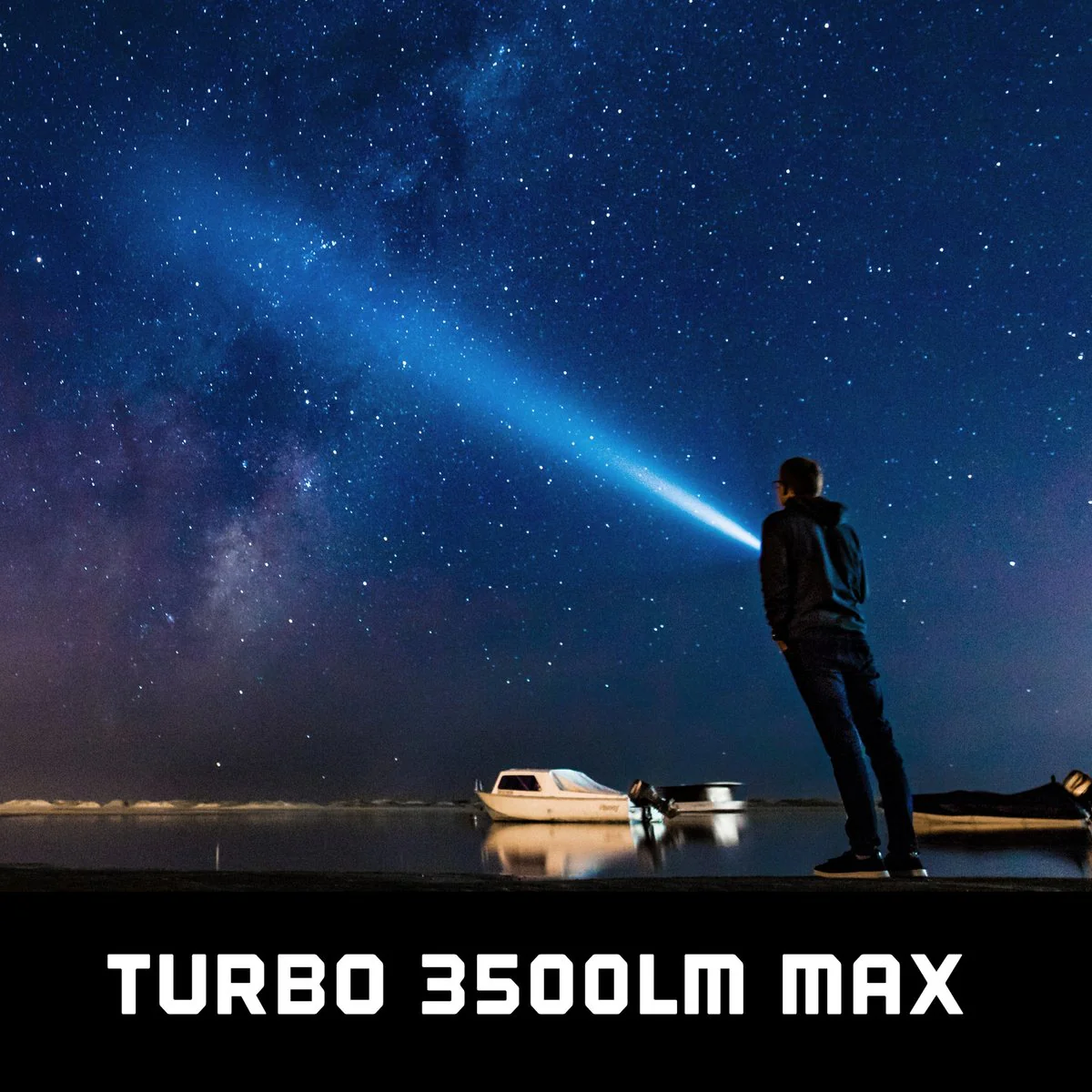 Swiss Tech 3500lm Rechargeable Compact Turbo Flashlight - 102mm x 41mm - Aluminium - 220m Beam Distance - Image 5