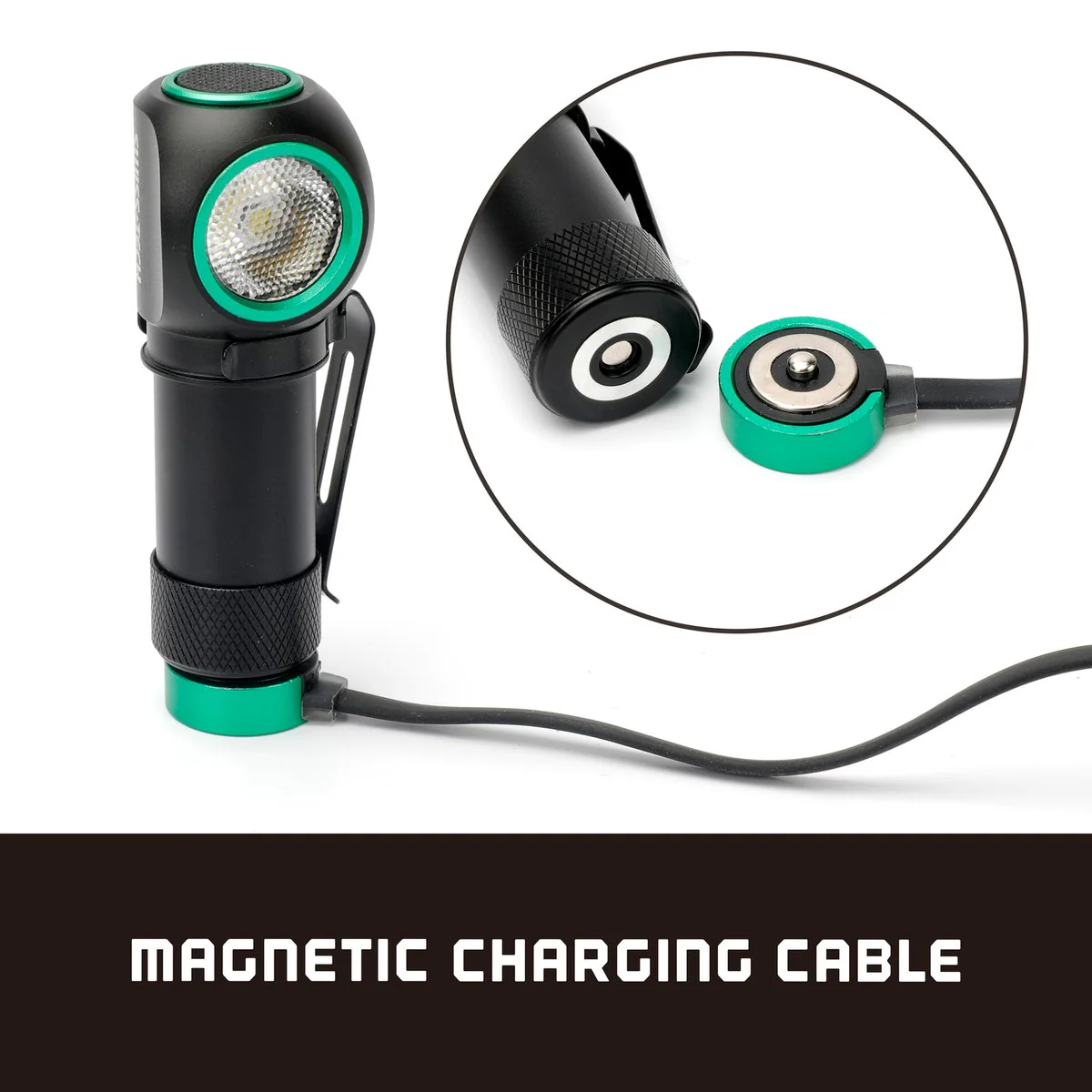 Swiss Tech 600lm Rechargeable Turbo Headlight - Compact Aluminium - 90m Beam Distance - 2 Hours Operation - Image 5