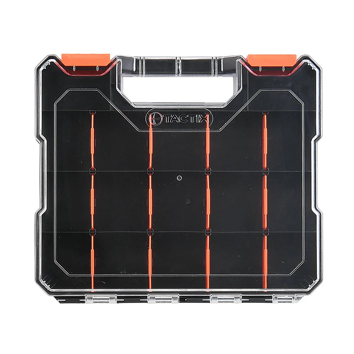 Tactix 315mm Double Sided Organiser - Trade Grade - Removable Dividers - Clear Lid - Image 2